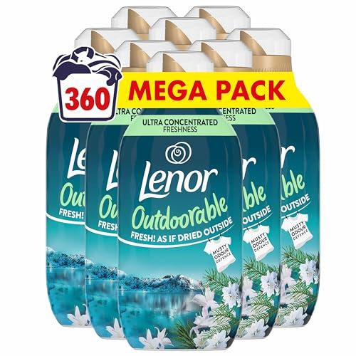 Lenor Outdoorable Fabric Conditioner 360 Washes (8x45), Northern Solstice - Ultra Concentrated Freshness