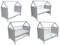 Micoland Babybett Kinderbett Juniorbett Beistellbett Bett Haus 140x70 cm umbaubar massiv grau (Bett mit Matratze)