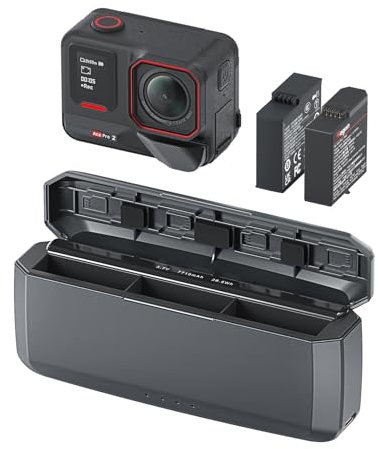 Per Insta360 Ace Pro 2 Custodia di Ricarica Rapida per Batteria Mobile, Videocamera Sportiva 360 ACE PRO2 HUB di Ricarica Portatile a 3 Vie