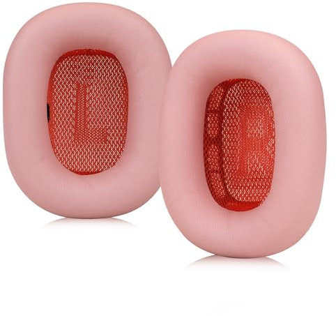 Sinowo Lambskin Ear Cushions for Apple AirPods Max Headphones Replacement Earpads Sweat Proof Ear Cups Cushion Easy to Install with Magnet,Sheepskin and Memory Foam(Pink)