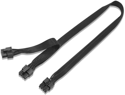 YieJoya Câble PCIE uniquement pour blocs d'alimentation MSI MAG A850GL et A750GL, ATX 3.0, PSU 8 broches mâle vers double PCIe 8 broches (6+2) mâle pour blocs d'alimentation MSI MAG A850GL A750GL