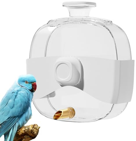 Vogelkäfig Wasserspender, Vogelwasserspender Vogel Wasserspender Für Käfig, Vogeltränke Wasserbehälter, Automatischer Vogelfutterspender, Papageienfutterspender, Bewässerungssystem, 450ml