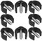 ARTIBETTER 8pcs Toilet Safety Locking Clips for Replacement Toilet Seat Risers Durable Thermoplastic Fit for Bathroom Benches Shower Chairs Easy Assembly Non Slip Design