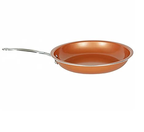 Kochtopf 10 Zoll Kupferpfanne mit Keramikbeschichtung Antihaft-Pfanne zum Kochen in Induktionsherden Bratpfanne Kochtopf