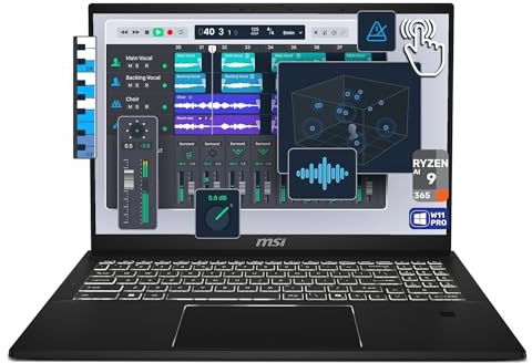 MSI Summit A16 AI+ Laptop, AMD Ryzen AI 9-365, 32 GB LPDDR5x RAM, 4 TB PCIe SSD, 16 QHD+ (2560x1600) Touchscreen, AMD Radeon 880M Integrated Card, White Backlit Keyboard, W11 Pro, Ink Black