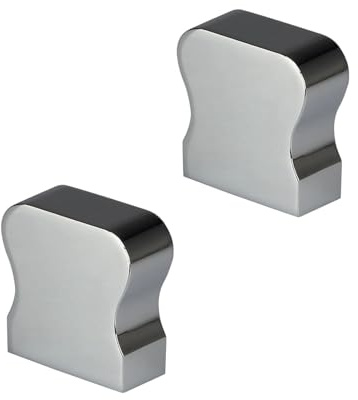 Chrome HR Handrail End Caps Pair for HR Profile Handrails Contemporary Stair Parts Accessories Modern Finish - Jackson Woodturners