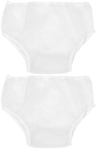 Wiederverwendbare Weiß Windelüberhose Erwachsene für Eva | Auslaufsicher und Waschbar, mit Elastischem Bund, 2 Stück im Packung für Senioren und Menschen mit Einschränkungen