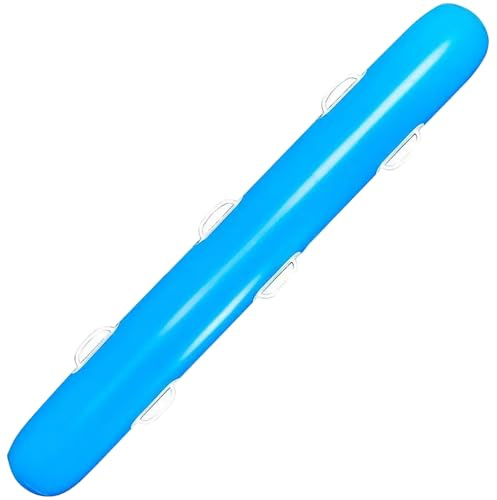 Poolnudeln, 59 Zoll, aufblasbare Poolnudel, Jumbo-PVC-Schwimmnudeln, aufblasbar, mit 6 Griffen, Wasserspiele, Spielzeug für Kinder, Schwimmen, Lernen, Party, Blau