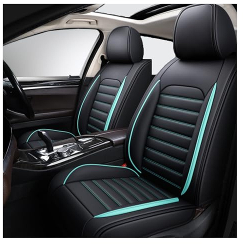 Vordersitze Set Auto Sitzbezüge Für Peugeot 3008 2017-2025, AutositzbezüGe Set Leder, 2-Sitze SitzbezüGe Auto Vordersitze Zubehör(Blue-Green)