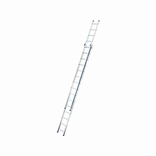 Hailo ProfiStep duo, 2-teilige Alu-Schiebeleiter, 2x15 Sprossen, Leiternteile einzeln verwendbar, belastbar bis 150 kg, made in Germany, 7215-001