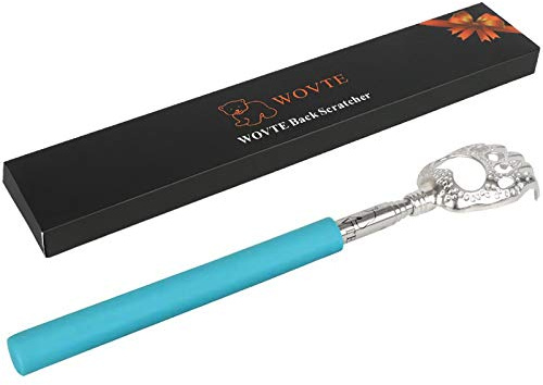 WOVTE Bear Claw Blue Telescopic Back Scratcher, Back Massager Back Scratcher for Men Women Stocking Fillers Christmas Gifts for Adults Men Women