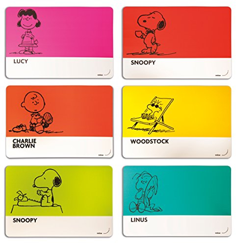 Excelsa Peanuts Set 4 Tovagliette, Plastica Polipropilene, Cm. 43 x 28, Multidecoro, Riutilizzabile