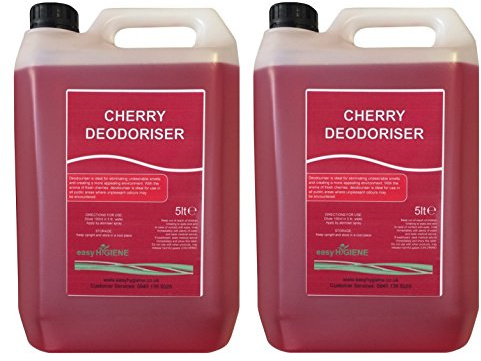 10L Strong Cherry DEODORISER Air Freshener Odour Stop for Carpets, Pets, Cars Valeting