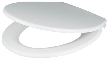 COOKE AND LEWIS Soft-Close with Quick-Release Toilet SEAT DURAPLAST, Total Product Weight: 2.1 kg, Color: White