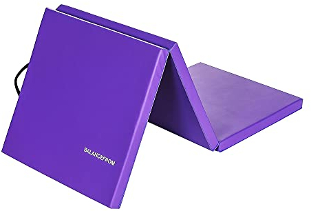 BalanceFrom 2-zoll Dicke Dreifach Faltbare Übungsmatte mit Tragegriff, Violett