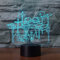 Jinson well 3D rack schlagzeug Nachtlicht Lampe optische Nacht licht Illusion 7 Farbwechsel Touch Switch Tisch Schreibtisch Dekoration Lampen perfekte mit Acryl Flat ABS USB