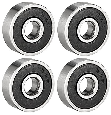sourcing map 4 Stück Rillenkugellager 626-2RS doppelt versiegelt 6 x 19 x 6mm Kugellager Kohlenstoffstahl