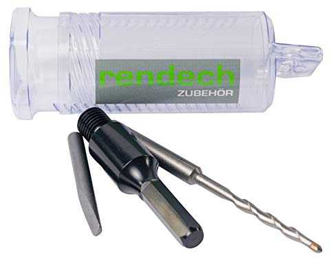 6-kant Adapter inkl. Zentrierbohrer & Auswurfkeil für alle Dosenbohrer, Bohrkrone, Steckdosenbohrer mit M16 Gewinde | rendech® Markenqualität
