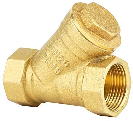 DEWIN Filtro in Ottone A Forma di Y, Collegamento filettato Femmina con Filtro in Ottone da 3/4 Pollici per la separazione dell'Acqua dell'olio