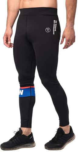Kapow Performance PRO Herren-Kompressionsleggings mit Taschen, 4-Wege-Stretch-Tights für Fitnessstudio, Laufen, HIIT und Training