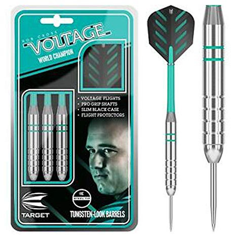TARGET Rob Cross Silver Voltage Steel Tip Darts, 24 Grams