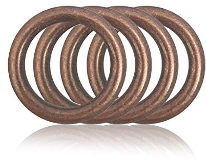 O - Ring aus Druckguss 25mm, 4er Set, DIY Hunde-Leine/Hunde-Halsband, nichtrostend, Ideal mit Paracord 550, Farbe: braun/Kupfer