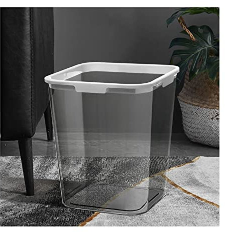 GTGX HK Mülleimer Abfalleimer Transparente Mülleimer, Küchenmüllkanal, Walkkets, for Badezimmer, Schlafzimmer, Büro, Kleines Weltraum Papierkorb Mülltrennsystem (Color : B)