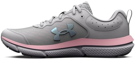 Under Armour Mädchen UA GGS Assert 10 Sneaker, Halo Gray/Pink Sugar/Iridescent, Numeric_35_Point_5 EU Weit