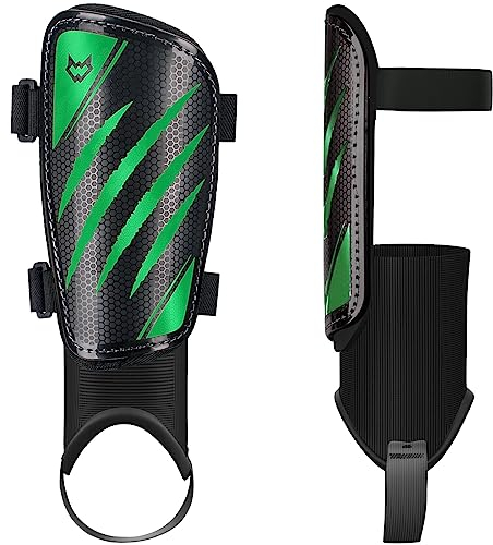 WVVOU Torwarthandschuhe für Jugendliche und Erwachsene,Torwarthandschuhe, Hochleistungs-Fußballhandschuhe mit Pro-Tek-Fingerschutz Schienbeinschoner Kinder