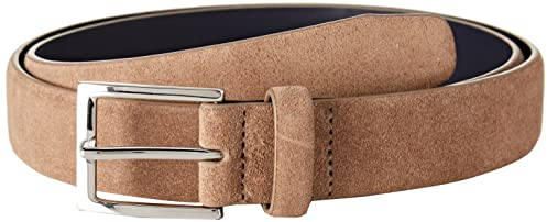 Hackett London Herren Suede Feather Edge Belt, TAN, 26