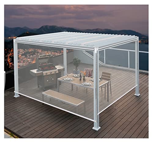 Transparentes Wasserdichtes Rollo,Transparente Vinyl-Rollläden,PVC Rollos,Windschutz,Partitionen-Farbtöne,Outdoor Groß Wasserdichter,Für Terrassen,Pavillons,Küchenbad,110x250cm/43.3x98.4in