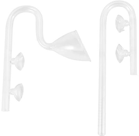 Aquarium-Glas-Ablauf- und Zulaufrohr, 13 mm Rohr + Saugnapf