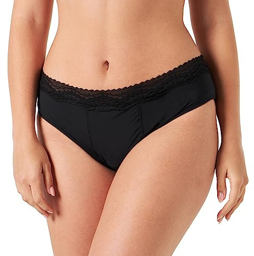 Haute pression Culotte Menstruelle Taille Haute Flux Abondant Femme Réf ROSE, Sous-Vètement Menstruel, Noir, 40 FEMME ( 1 par lot )