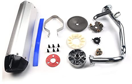 Pot D échappement Scooter D'échappement Cyclomoteur pour GY6 50 80 Échappement pour GY6 139QMB QMB139 1P39QMB 4 Temps 50cc