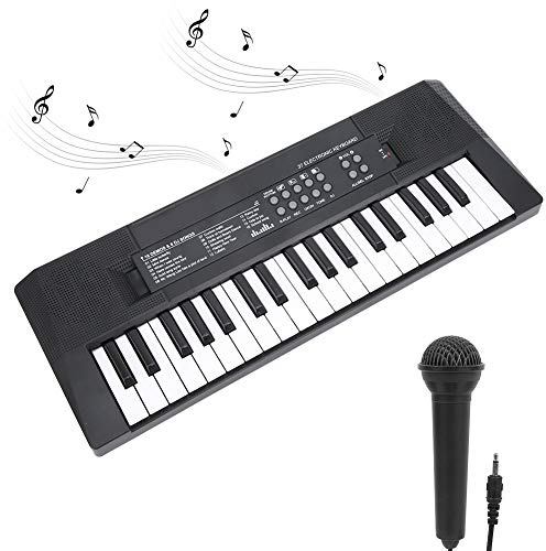 37 Tasten Elektrische Tastatur,Anfänger Klaviertastatur, Klavier Kinder Musikinstrument Spielzeug, Mikrofon Aufnahmefunktion Lernen Musikinstrumente Geschenke Für 3 4 5 6 7 Jungen Mädchen, Elektr