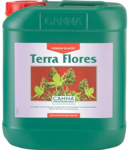 GROWMANIA Canna Terra Flores 10 Litros | Fertilizante Bio para Tierra Cultivo de Plantas | Abono con Nutrientes | Sustrato para Crecimiento Cogollos