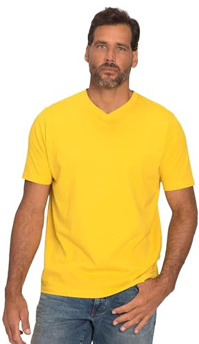 JP 1880 Herren V-shirt, Gelb, 5XL EU