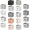 Pevfeciy 18 teiliges Element Würfel Set 10 mm Dichtewürfel Metallwürfel Periodensystem Elemente Würfel Wolfram Würfel, Titan, Aluminium, Kupfer usw. für Elementsammlungen Material Hobbies,18pcs