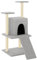 vidaXL Rascador para Gatos, Árbol para Gatos con Postes de Sisal, Torre de Escalada, Centro de Actividades para Gatos, Gris Claro 110 cm