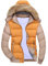 chhoioia N3 B Herbst- und Winterjacke, farblich passend, langärmelig, mit Kapuze, 10 Memory-Schaum, gelb, XL