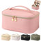 Bestash Beauty Case Da Viaggio Donna Con Sacchetto Per Pennelli, Borsa Porta Trucchi Grande Capacità Con Scomparti, Organizer Trousse Trucchi (Rosa Chiaro)