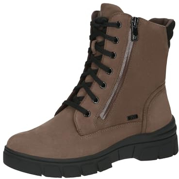CAPRICE Damen Winterstiefeletten zum Schnüren aus Leder Wasserabweisend, Braun (Taupe Comb), 40 EU