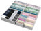 Winter Shore Graue Organizer Schublade mit Unterteilungen (5er-Pack) - Faltbare Schubladen Organizer Stoff für Socken, Krawatten, Unterwäsche, Taschentücher, Gürtel - 76 Fächer - Zusammenklappbar
