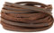 GORGECRAFT 5m x 4mm Cowhide Strings Flat Leather Cord 2mm Thick Genuine Leather Rope Braiding Thread for Bracelets Anklet Necklace Jewelry Making Keychains Boot Lace DIY Crafts, Saddle Brown