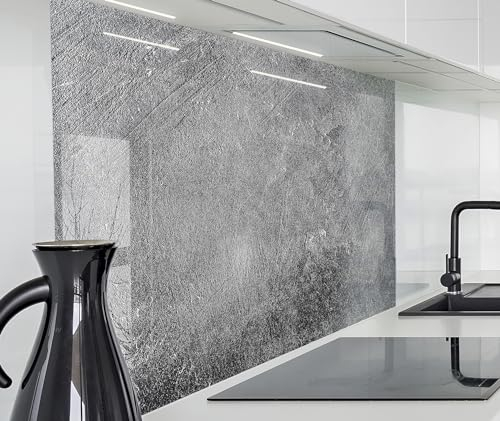 timalo Herd Spritzschutz Wand Spüle, Küche Küchenrückwand Glasoptik | Acryl Glas 2mm | Glasrückwand Acrylglas Küchenpaneele Rückwandschutz Platte | 60x60cm Granit Marmor Schwarz