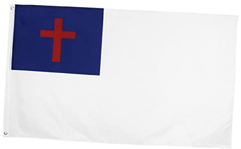 Christliche Flagge Banner 90x150cm Polyester Weiß Weihnachten Geschenkideen