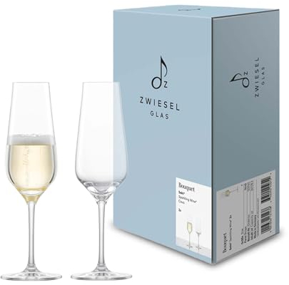 Zwiesel Glas Sektkelch Bouquet (2er-Set), stilvolle Champagner Gläser mit Moussierpunkt, spülmaschinenfeste Tritan-Kristallgläser, Made in Germany (Art.-Nr. 123740)