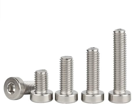 XIOKLM 3-50 pz M2M2.5M3M4M5M6M8M10 304 A2-70 In Acciaio Inox DIN7984 Esagonale A Esagono Incassato Sottile Basso Profilo Corto testa a brugola Vite (Color : Stainless steel 304, Size : 25MM_M10 3PCS