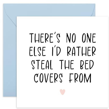 Central 23 Husband Anniversary Card From Wife - Steal The Bed Covers From - Humorous Anniversary Card For Him - Valentines Card Boyfriend Funny - Comes With Stickers