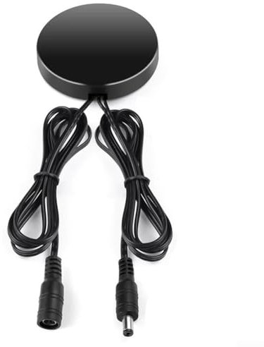 Interrupteur de lumière tactile, variateur d'intensité LED 12 V-24 V, interrupteur à capteur tactile de séparation, interrupteur de séparation invisible à la main (DC Head Noir)